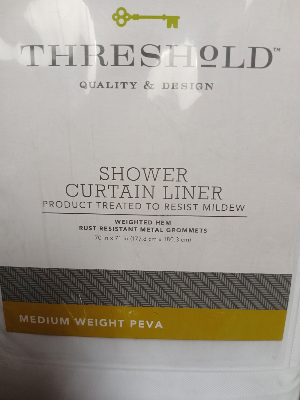 Threshold White Shower Curtain Liner - Medium Weight PEVA